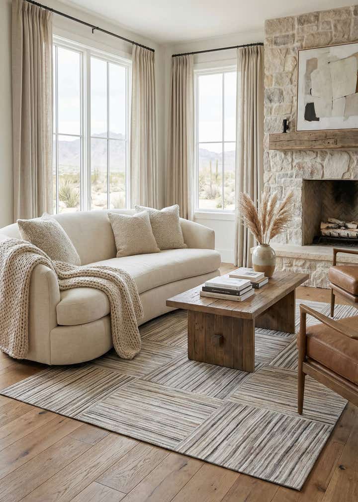 4' 11 x 8' 2 Cowhide Stocks Rug