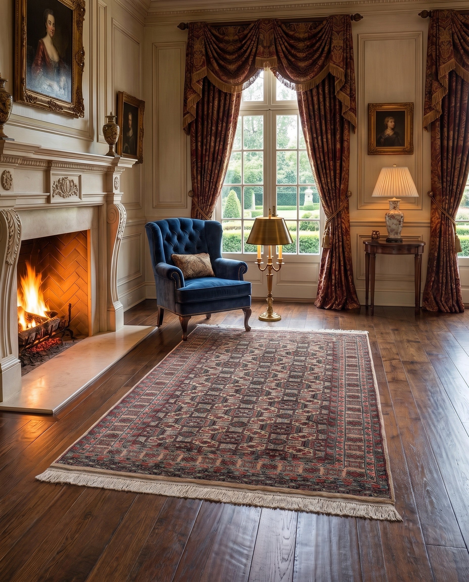 4' 3 x 6' Hand Knotted Bokhara Wool Rug