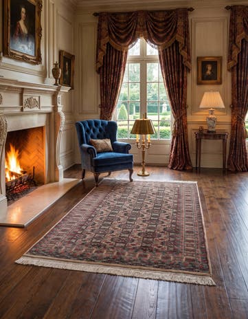 4' 3 x 6' Hand Knotted Bokhara Wool Rug