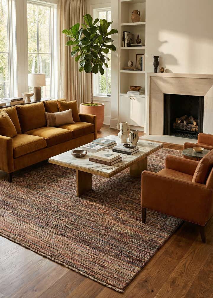 6' 7 x 9' 4 Hand Knotted Modern Ziegler Wool Rug