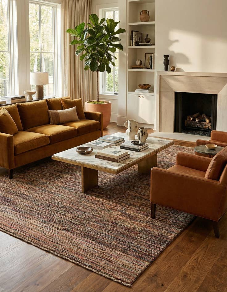 Detail image of 6' 7 x 9' 4 Hand Knotted Modern Ziegler Wool Rug