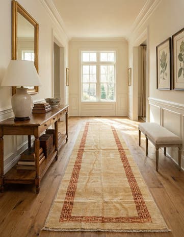 2' 8 x 9' 7 Hand Knotted Peshawar Ziegler Runner Rug