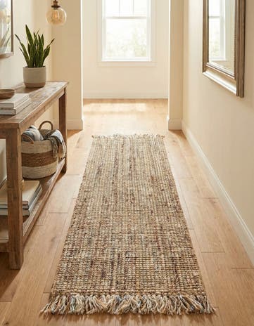 2' x 6' 1 Hand Woven Chunky Jute Runner Rug