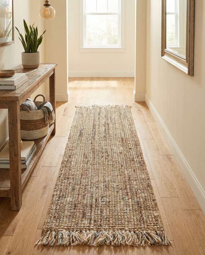 2' x 6' 1 Hand Woven Chunky Jute Runner Rug