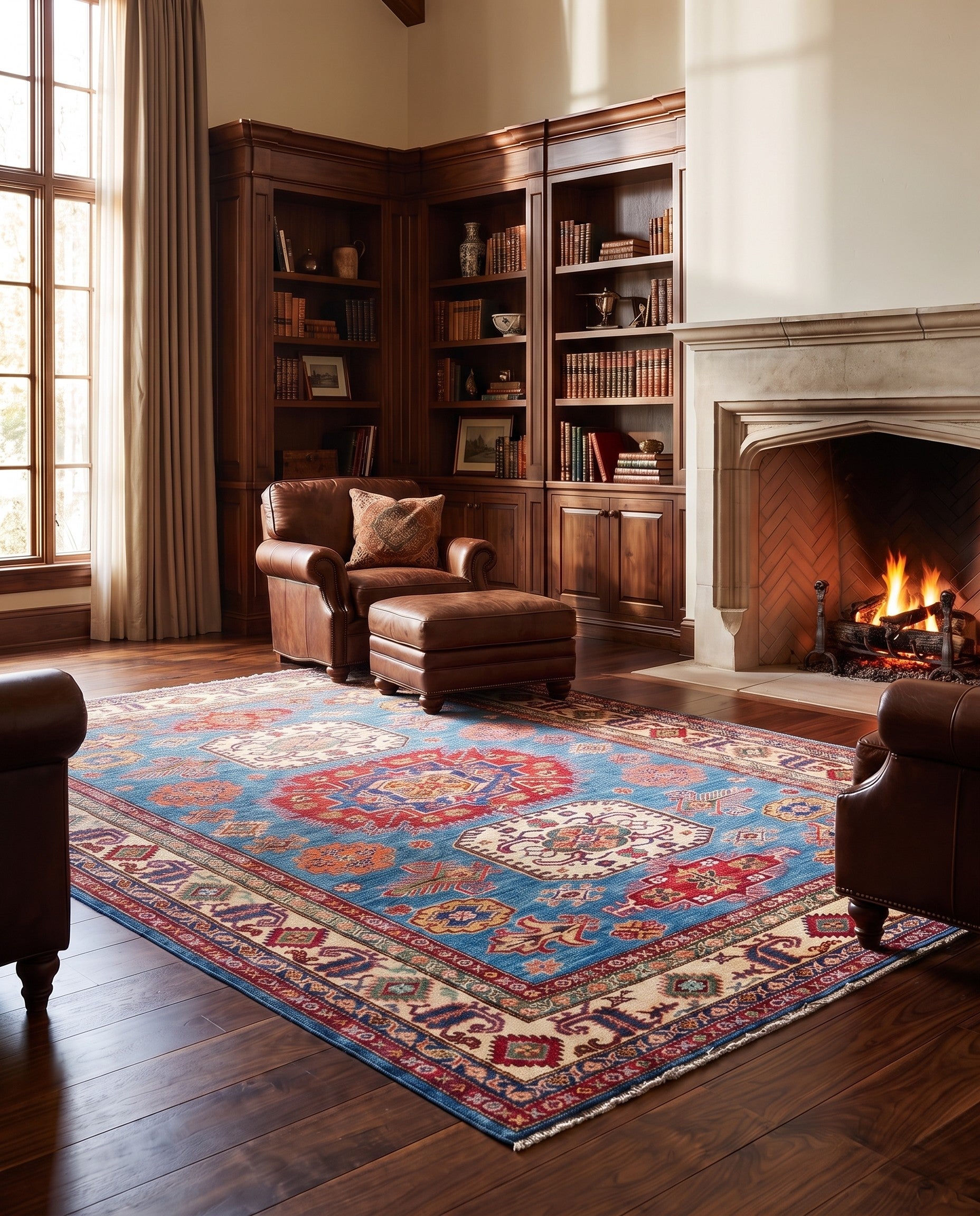 5' x 6' 6 Hand Knotted Kazak Rug