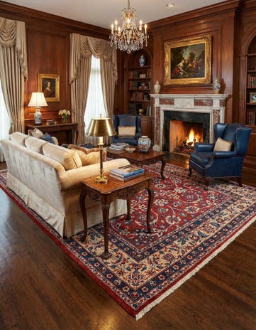6' 5 x 10' Kashan Wool Rug