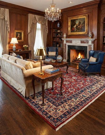 6' 5 x 10' Kashan Wool Rug