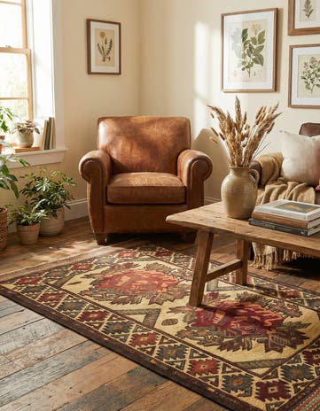 2' 11 x 4' 10 Hand Knotted Sumak Wool Rug