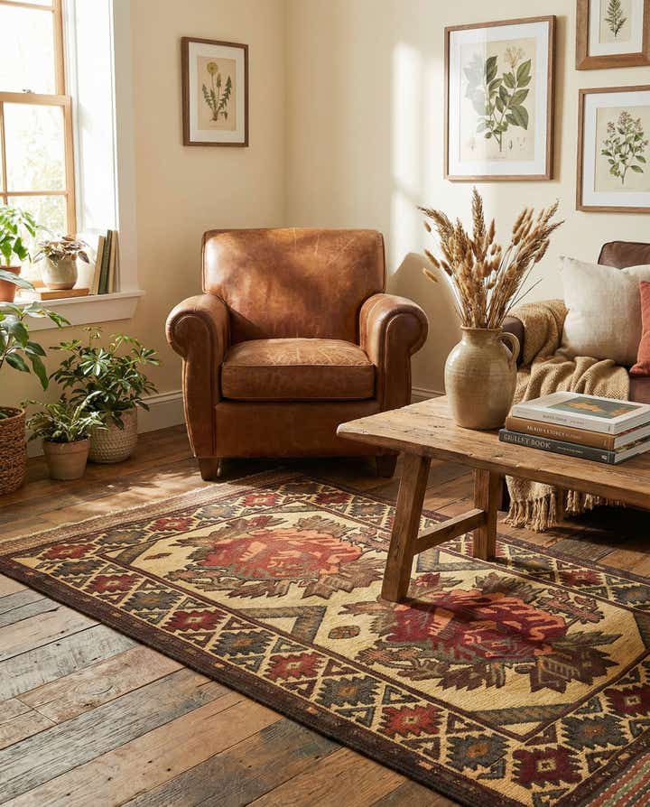 2' 11 x 4' 10 Hand Knotted Sumak Wool Rug