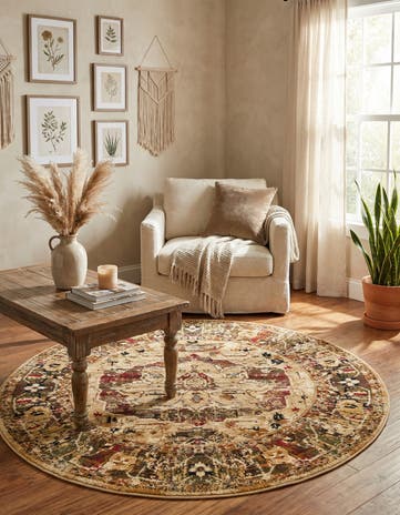 5' 3 x 5' 3 Saturn Round Rug