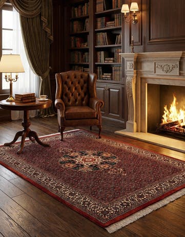 3' 9 x 6' Bidjar With Silk Rug