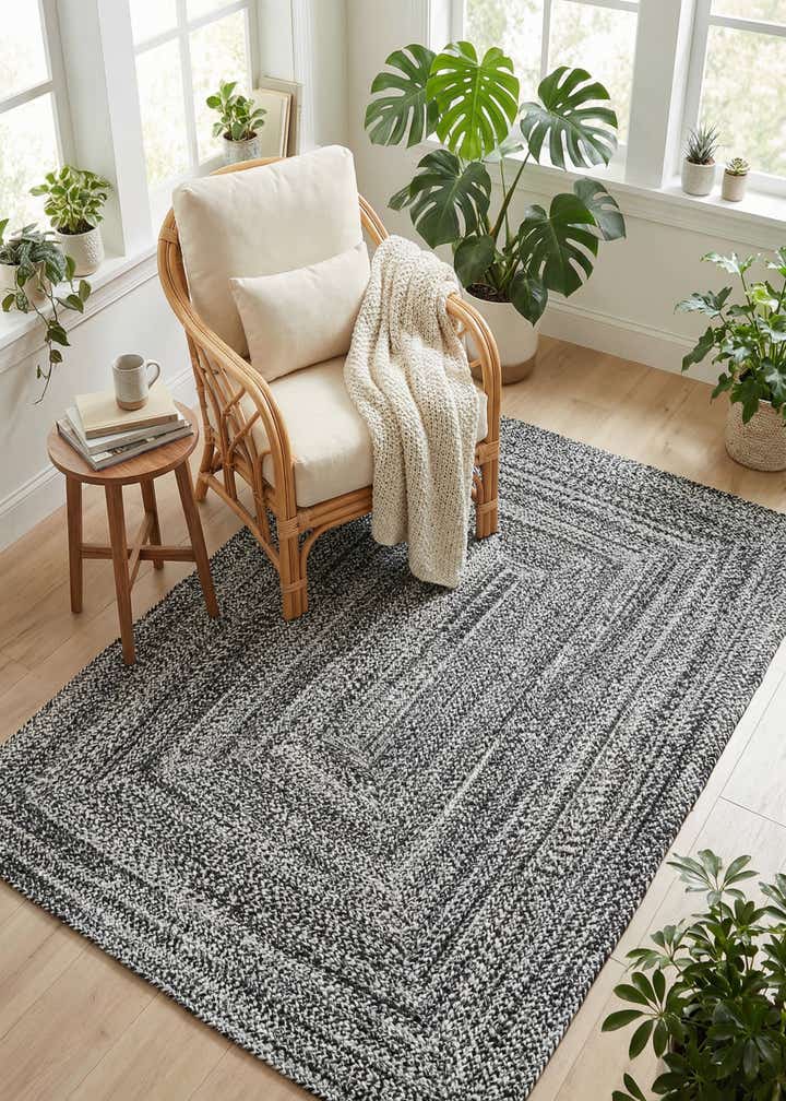 4' 1 x 6' 1 Easy-Clean Eco Verse Washable Indoor / Outdoor Rug