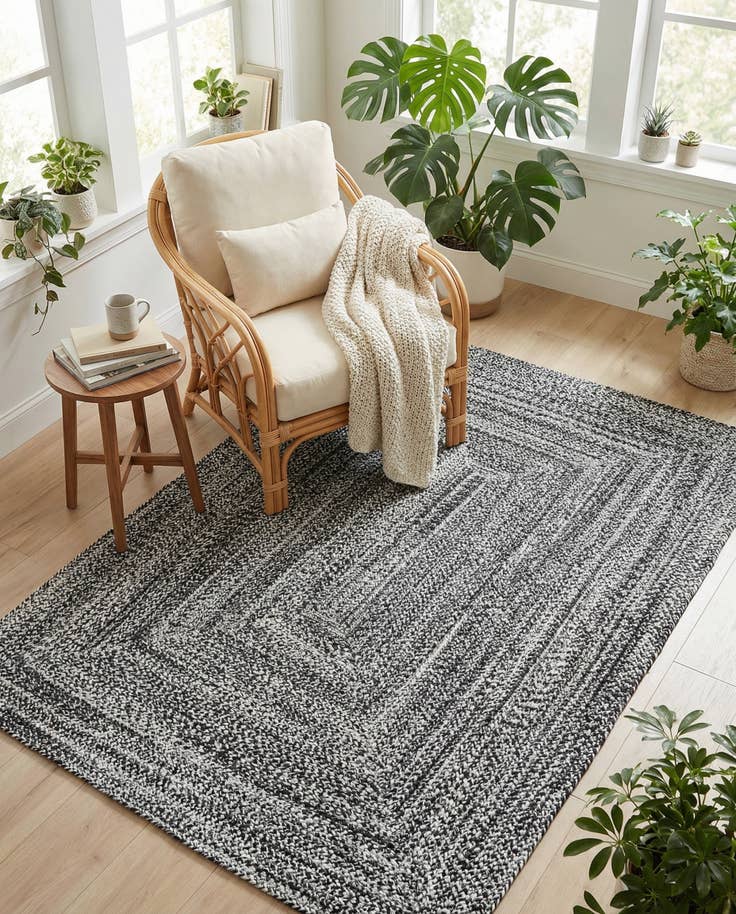 Detail image of 4' 1 x 6' 1 Easy-Clean Eco Verse Washable Indoor / Outdoor Rug