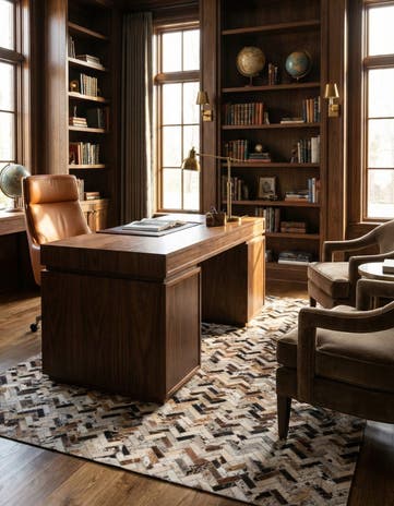 5' x 7' 6 Cowhide Rug