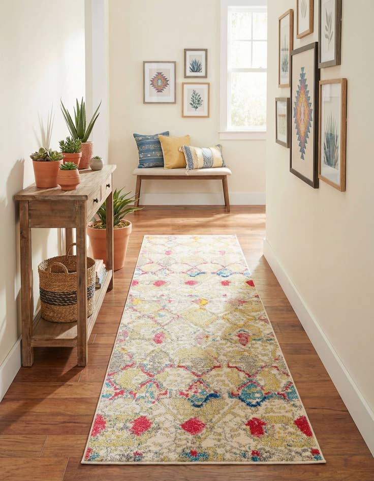 Detail image of  2' 7 x 10'  Washable Mesa Runner Rug