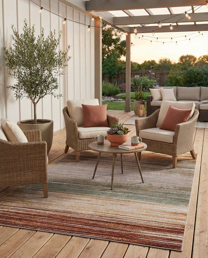 5' x 8' Easy-Clean Modern Indoor / Outdoor Rug