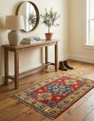 2' 8 x 4' Hand Knotted Kazak Rug