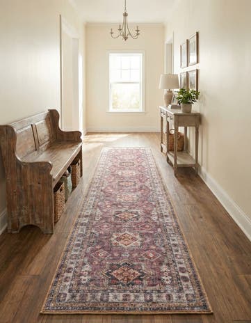 2' 7 x 12' Washable Timeless Runner Rug