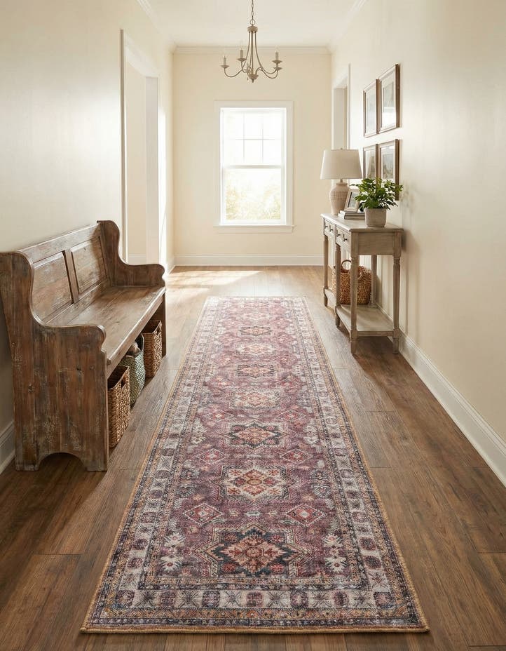 2' 7 x 12' Washable Timeless Runner Rug