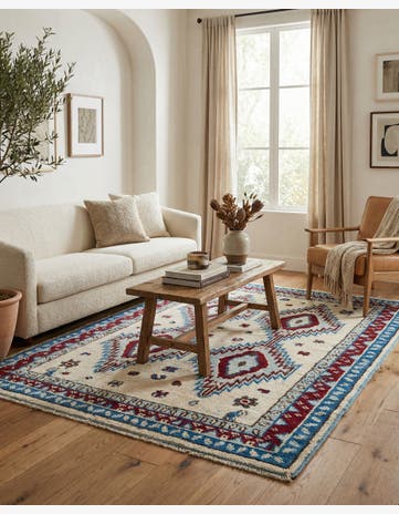 5' x 7' 6 Hand Knotted Moroccan Wool Rug