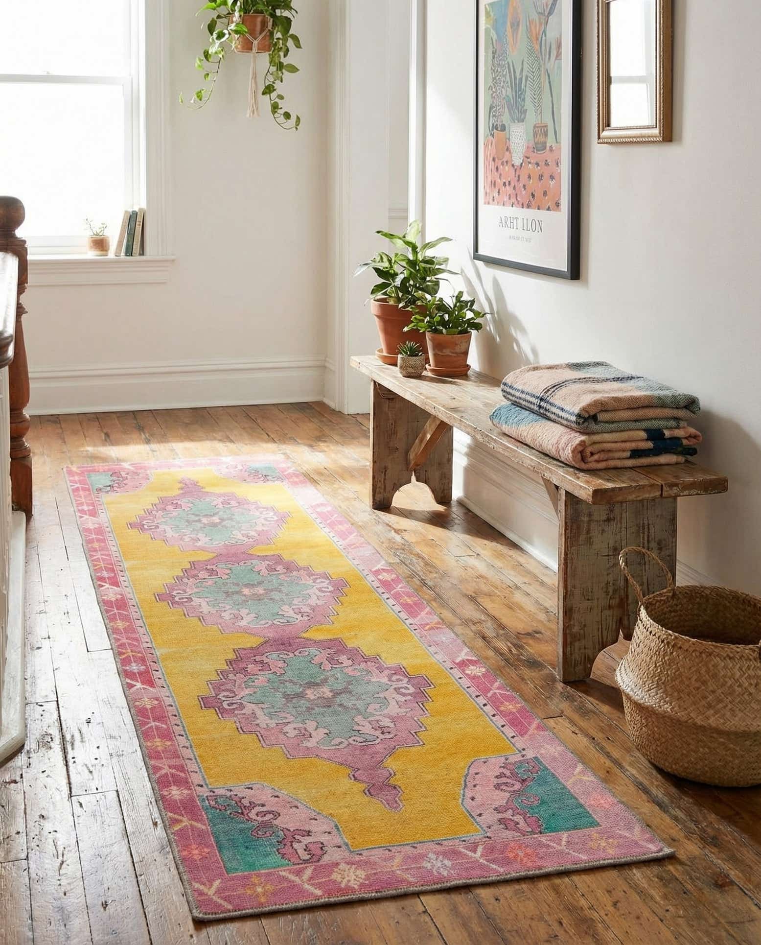 2' x 7' 10 Washable Timeless Runner Rug