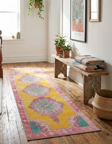 2' x 7' 10 Washable Timeless Runner Rug