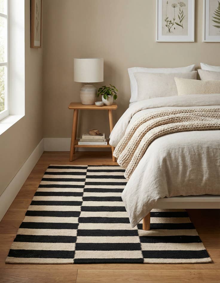 Detail image of 2' 8 x 3' 10  Hand Woven Kilim Modern Wool Rug