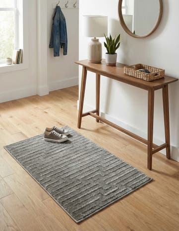 Gray and Silver Vogue Geo Rug