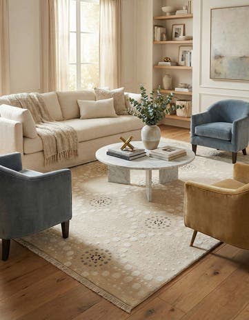 8' x 10' 2 Hand Knotted Darya Wool Rug