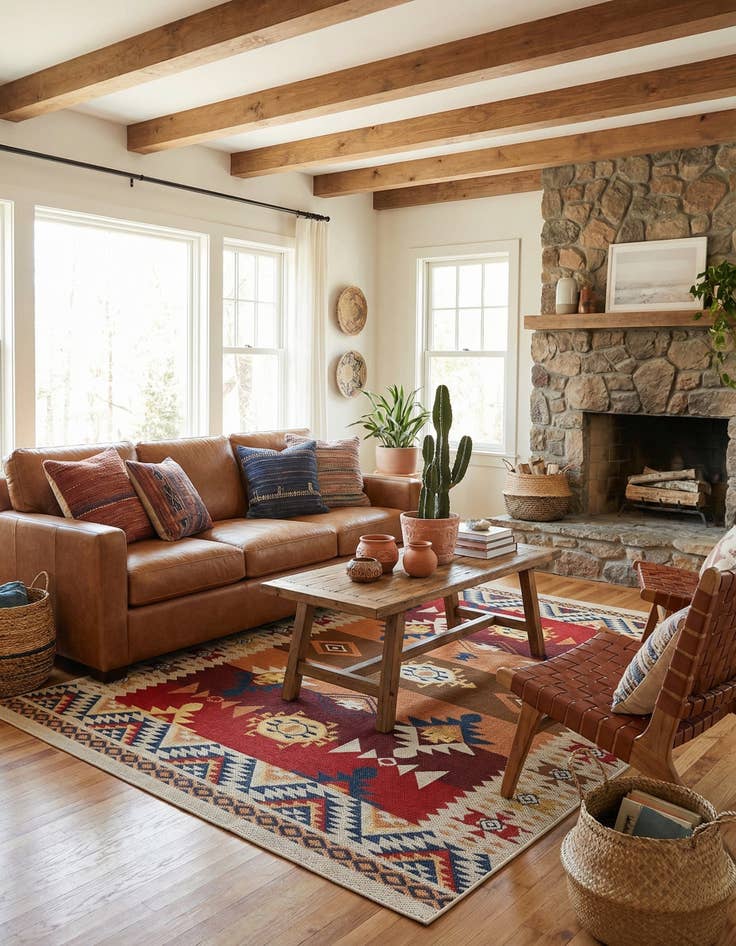 Detail image of  9' x 12'  Washable Baja Indoor / Outdoor Rug