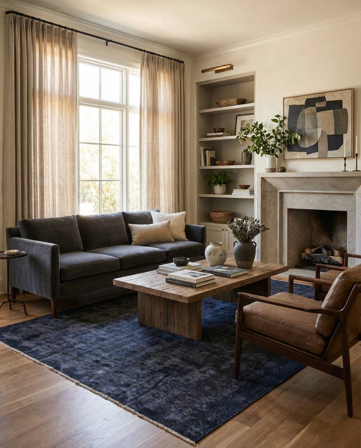 Detail image of 4' 6 x 7' 6 Hand Knotted Ultra Vintage Persian Wool Rug