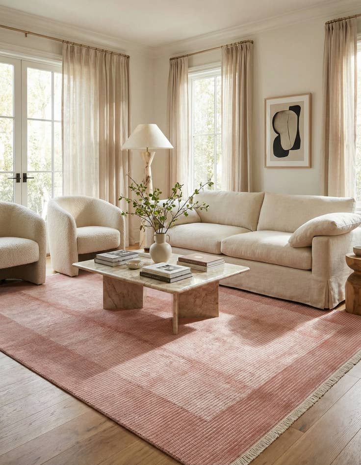 Detail image of  6' 4 x 10'  Hand Knotted Darya Wool Rug