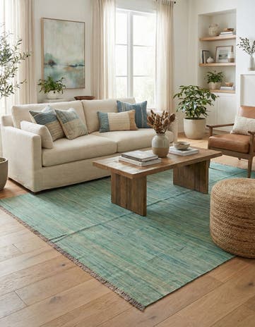 5' 3 x 8' Hand Woven Kilim Modern Wool Rug
