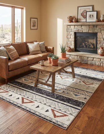 5' 3 x 8' Eco Southwestern Rug