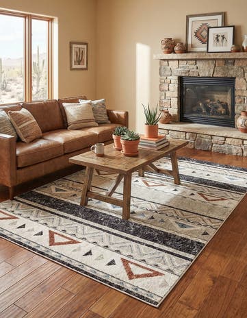 5' 3 x 8' Eco Southwestern Rug