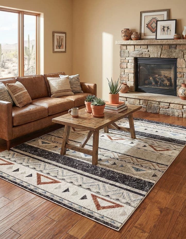 5' 3 x 8' Eco Southwestern Rug