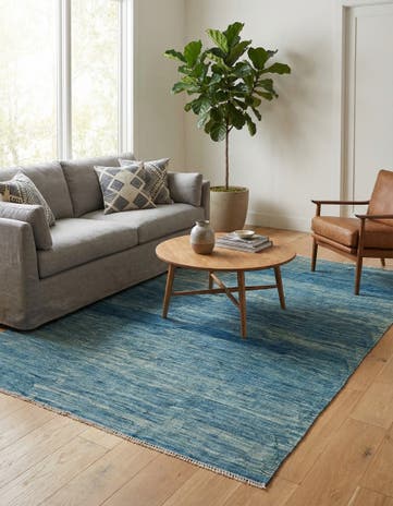 5' 7 x 8' 2 Hand Woven Kilim Modern Wool Rug