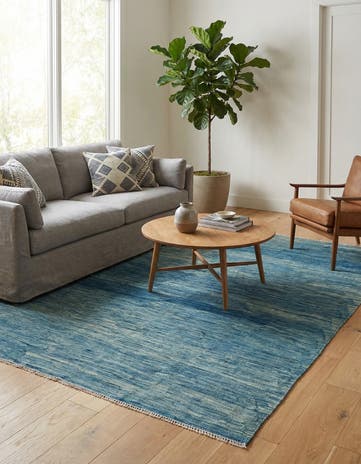 5' 7 x 8' 2 Hand Woven Kilim Modern Wool Rug
