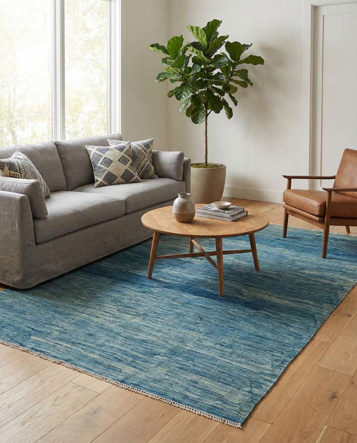 5' 7 x 8' 2 Hand Woven Kilim Modern Wool Rug