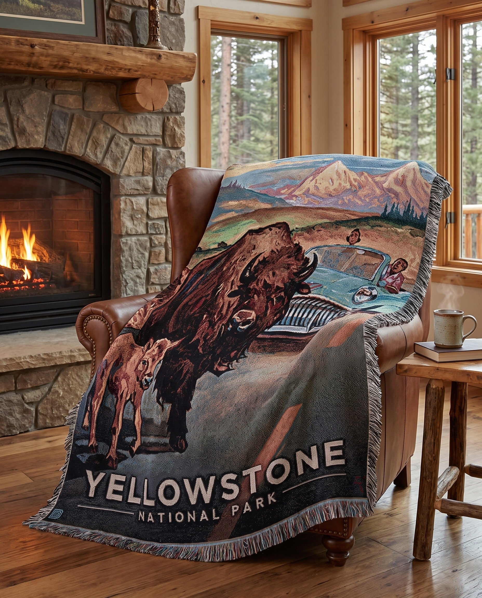 4' 6 x 6' Yellowstone Throw Blanket