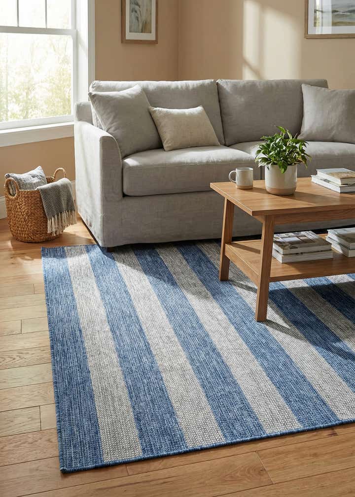 4' x 6' Easy-Clean Ribbon Indoor / Outdoor Rug
