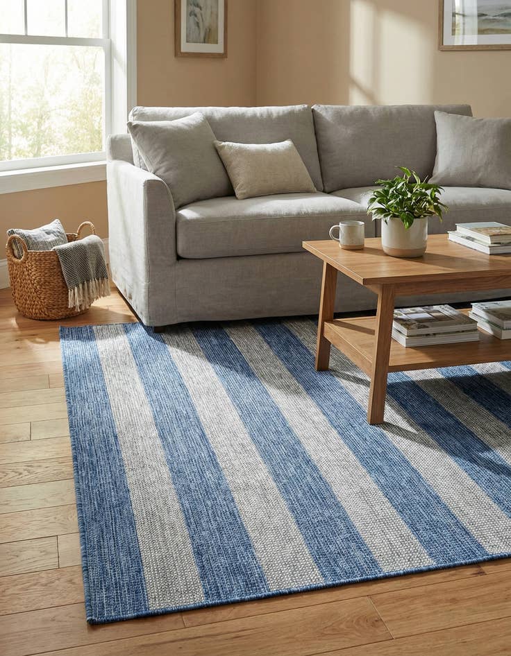 Detail image of  4' x 6'  Washable Ribbon Indoor / Outdoor Rug