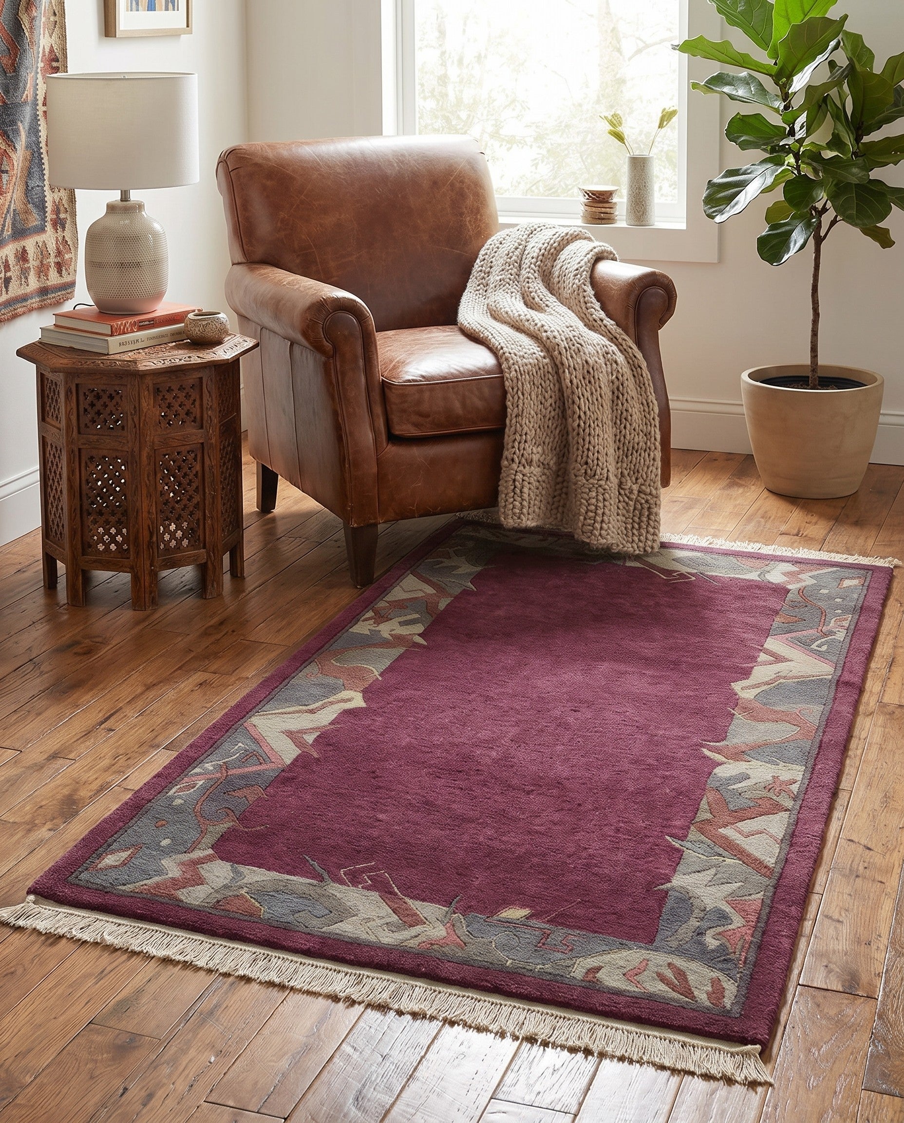 3' x 5' 6 Hand Knotted Nepal Wool Rug
