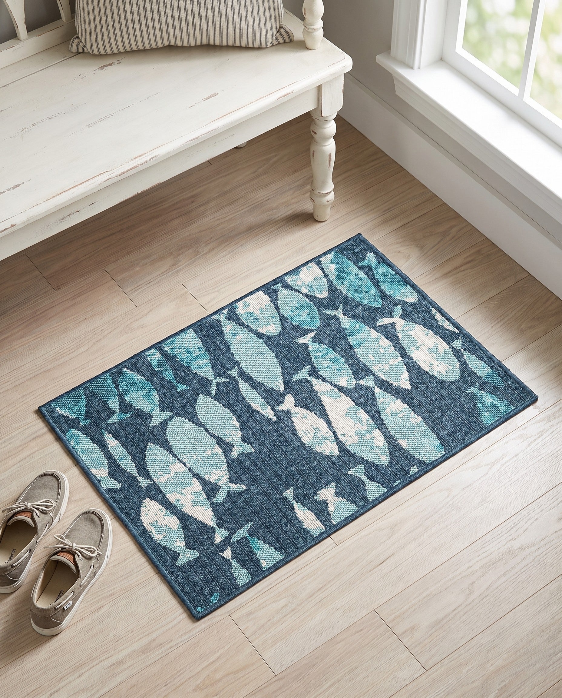 2' x 3' Easy-Clean Coastal Indoor / Outdoor Rug