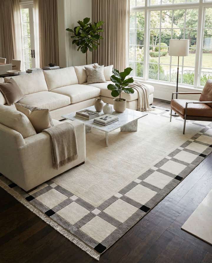 6' 11 x 9' 9 Hand Knotted Darya Wool Rug