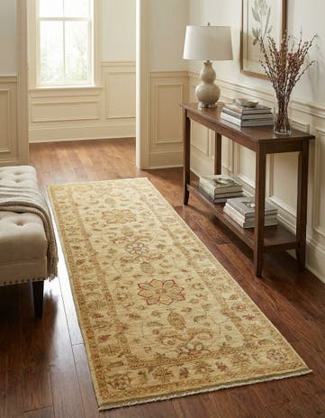2' 6 x 6' 5 Hand Knotted Peshawar Ziegler Runner Rug