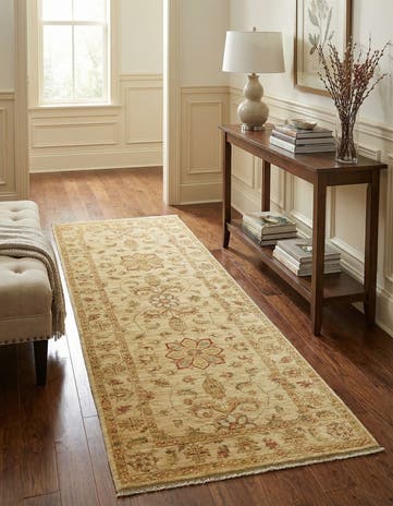 2' 6 x 6' 5 Hand Knotted Peshawar Ziegler Runner Rug