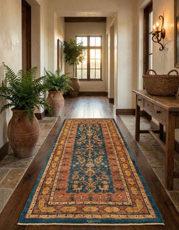 2' 10 x 6' 7 Luribaft Wool Runner Rug