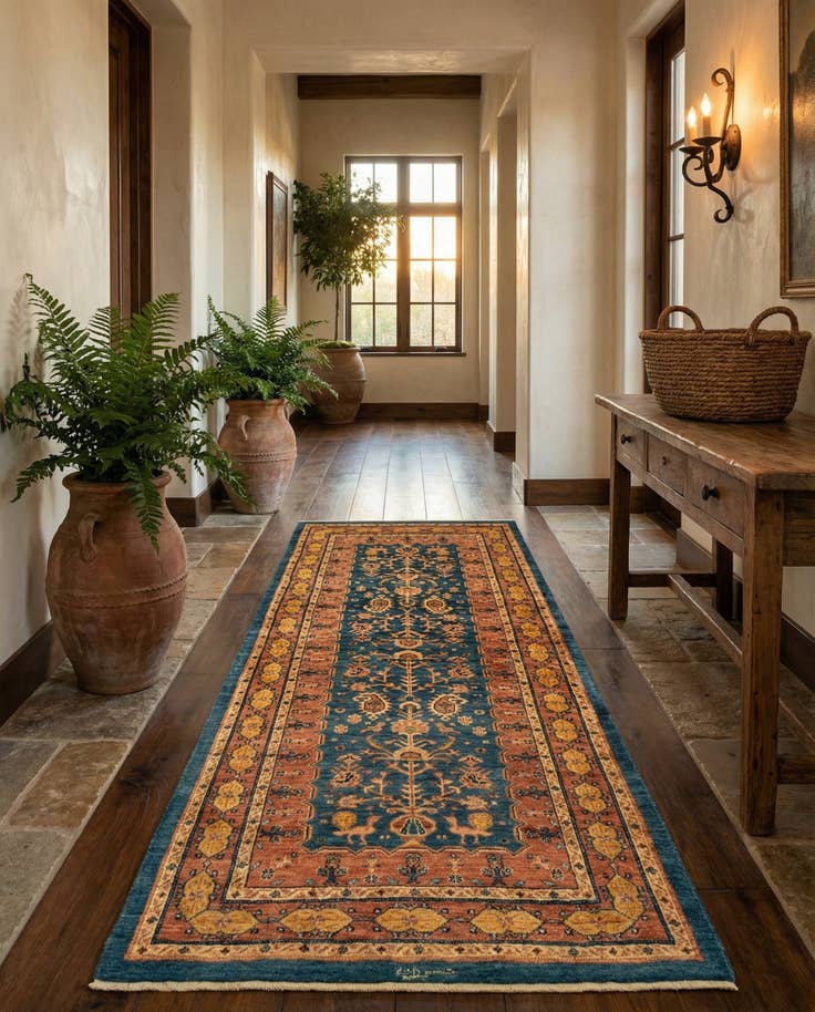 Detail image of 2' 10 x 6' 7 Luribaft Wool Runner Rug