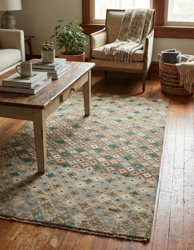 Detail image of  3' 5 x 6'  Hand Knotted Balouch Wool Rug